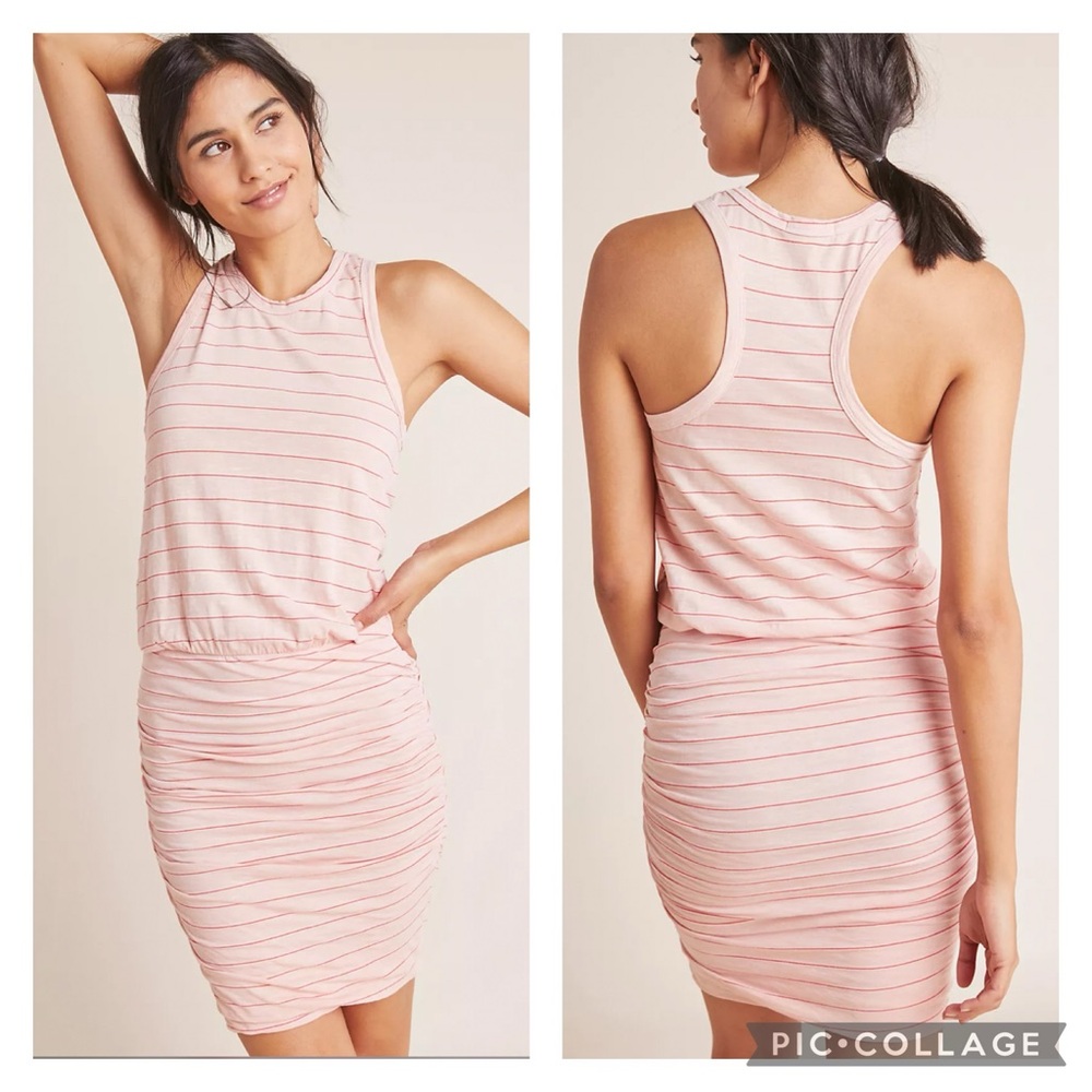 NWT Anthropologie Sundry Isola Bella Sleeveless Ruched Dress